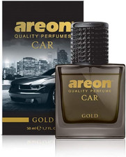 AREON Car Perfume Gold - Air Freshener in Glass Bottle - Luxury Odor Eliminator