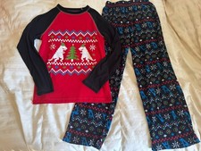 Circo Boys Christmas Dinosaur Pajama Set Fleece Pants Size 12/14