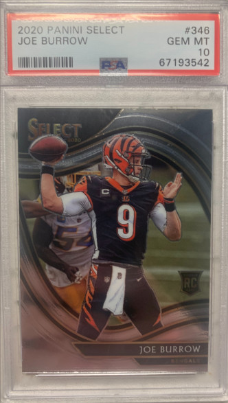 2020 Panini Select - Field Level Joe Burrow #346 (RC) PSA 10