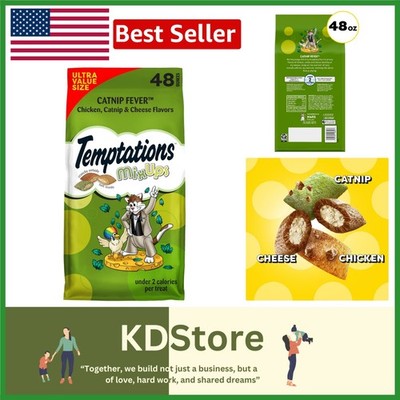 Stay-Fresh Catnip Treats: 48 oz. Wafer Snacks for Adult Cats Under 2 Calories