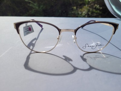 Sean John SJLO6009W  Matte Eggplant Shiny Light Gold Eyeglass Frame 54 21 140