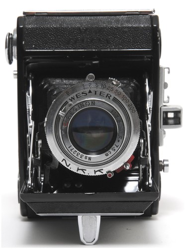 Showa Kogaku Semi Leotax 4.5x6cm folding camera w. Reginon 3.5/7.5cm lens - Picture 2 of 5