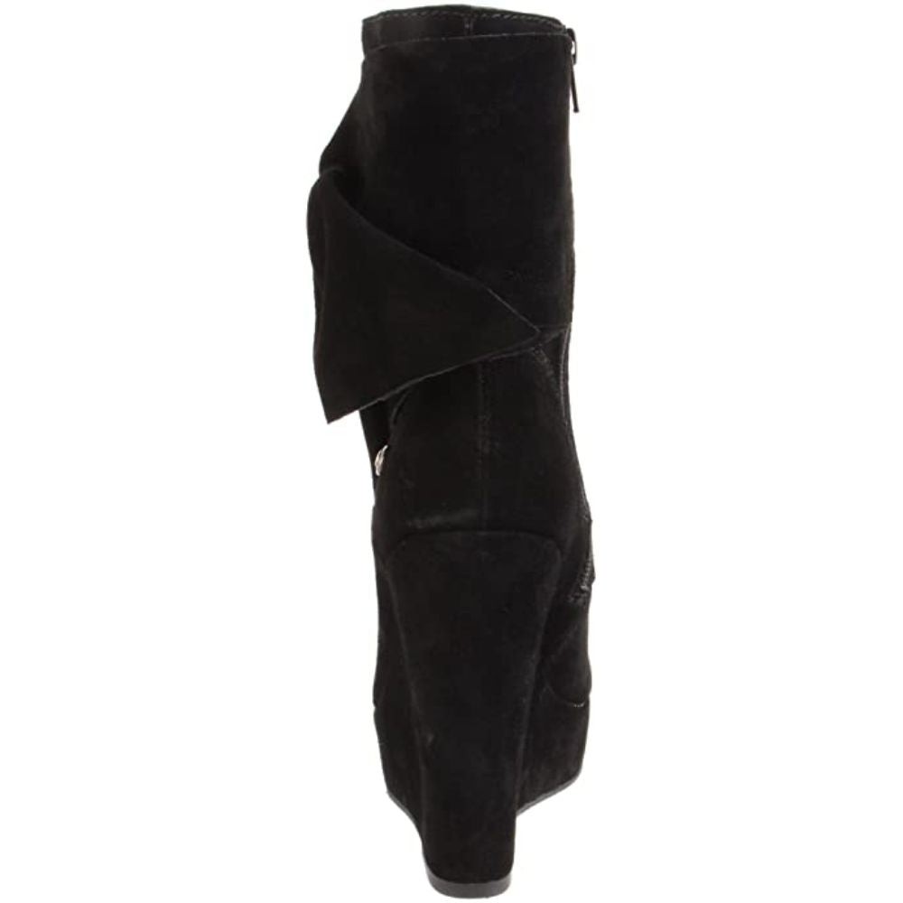 Harper Black Suede Calvin Klein Jeans Wedge Mid Calf Boots image 5