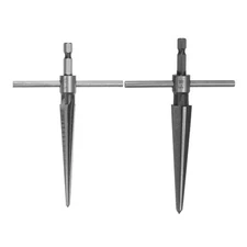 2pcs Tapered Hand Reamer Set 1/8"-1/2" (3-13mm) 3/16"-5/8" (5-16mm) T Handle