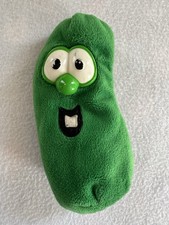 Veggie Tales Plush Beanie Larry the Cucumber 6.5" Toy Big Idea 1998 No Tag