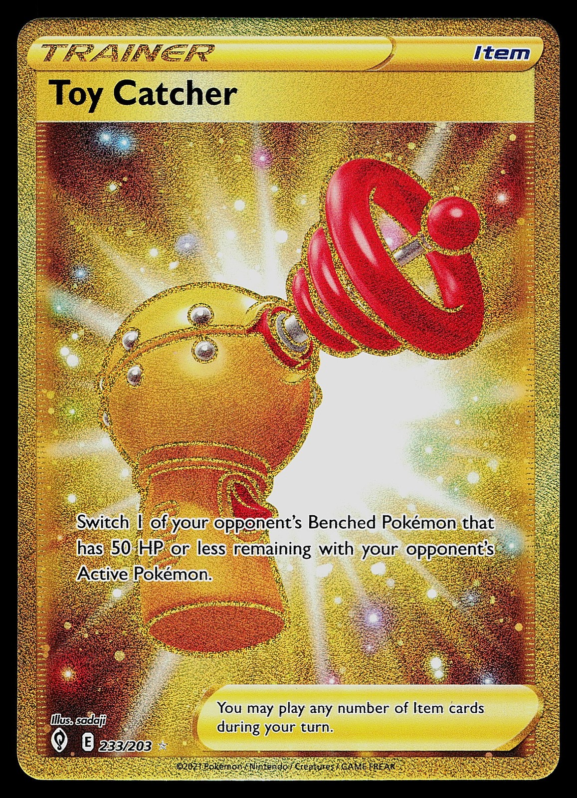Pokemon Card - Toy Catcher Evolving Skies 233/203 Secret Rare