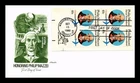 DR JIM STAMPS US COVER PHILIP MAZZEI PATRIOT AIR MAIL FDC ZIP BLOCK ARTMASTER