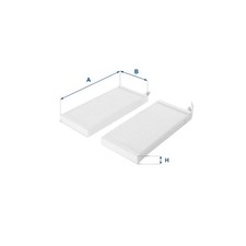 Image of UFI 53.164.00 Cabin Filter Fits Mercedes-Benz Citan Nissan Opel Renault Vauxhall