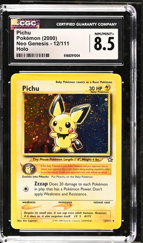 Pichu (Unlimited) graded CGC 8.5 for sale on eBay