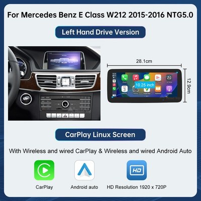 Wireless Carplay TouchScreen For Mercedes Benz E Class W212 2015-2016 NTG5/5.1/2