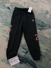 NWT Nike Air Jordan Sketch Fleece Black Sweatpants Big Kids Sz M FREE SHIPPING