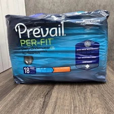Prevail Per-Fit Daily Underwear Large 18ct Men Incontinence Briefs Sealed