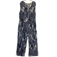 BEACHLUNCHLOUNGE Danika Blue Swirl Sleeveless Jumpsuit 3X