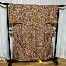 Pure Silk Small Pattern Kimono 155cm Length Used