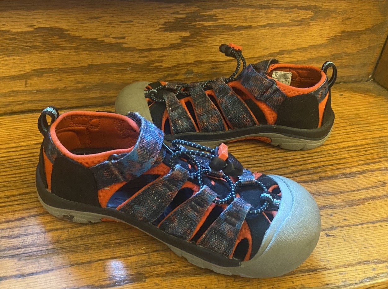 Scarpe sandali da trekking KEEN Newport H2 arancioni per bambini asciugatura rapida taglia 2 US