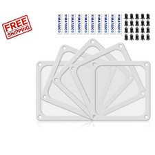 Effortless 120mm PC Dust Filters - Nylon Mesh for Pet Safety, 5pcs in White