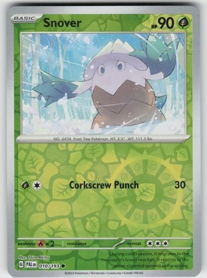Snover Reverse Holo SV02: Paldea Evolved Common 010/193 NM