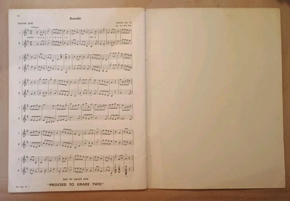 1972 年全新 Mel Bay 现代吉他方法杂志 — 第 3/4 张图片