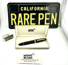 Vintage MONTBLANC 149  Fountain Pen Diplomat 18K Broad flexy nib Boxed