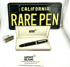 Vintage MONTBLANC 149  Fountain Pen Diplomat 18K Broad flexy nib Boxed