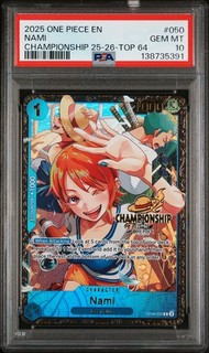 2025 One Piece Promo Champ 25 26 top 64 #050 Nami PSA 10