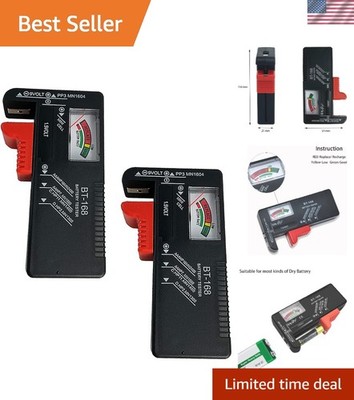 Battery Tester Checker, Universal Small Battery Tester for AAA AA C D 9V 1.5V...