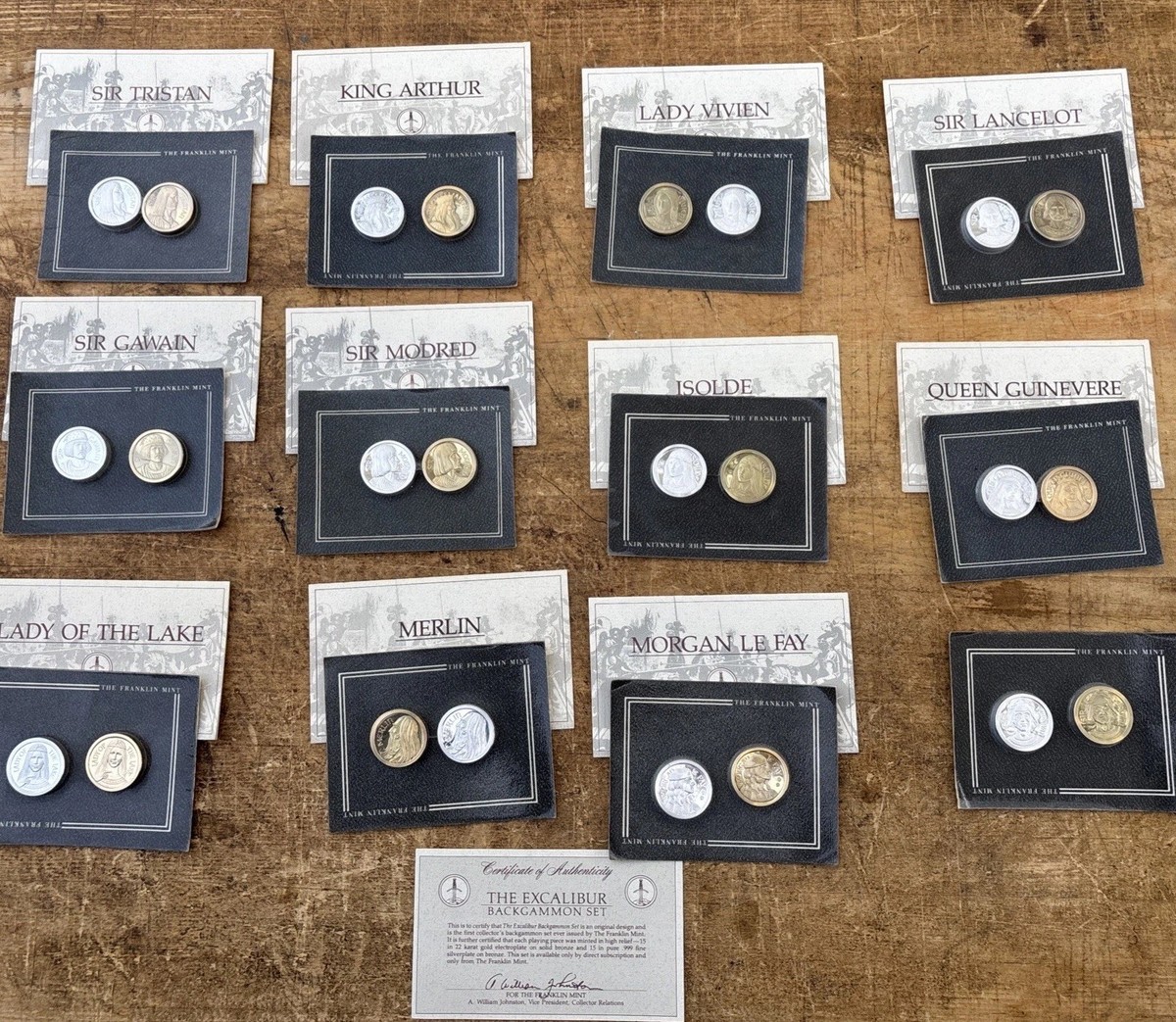 フランクリンミント　紙幣コレクション58枚セット　鍵付木製BOX入 Sealed Franklin Mint Coin 12 Sets Vintage Backgammon Pieces | eBay
