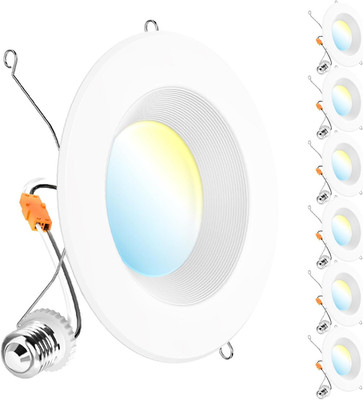 Sunco 6 Pack 6 Inch Retrofit LED Recessed Lights, 5CCT, 13W=100W, Dimmable | 965