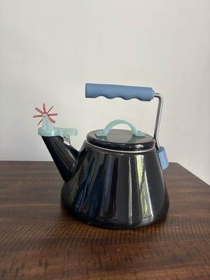 Vintage 1993 Michael Graves Ferris Wheel Whistling Tea Pot Kettle Black