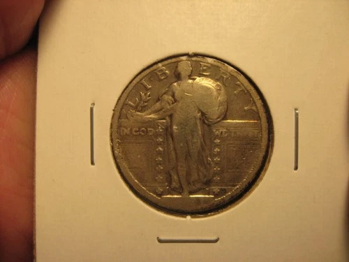 1921 United States Standing Liberty Quarter Partial Date Overall Good Condition