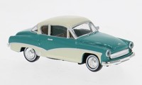 Brekina 27162 - 1/87 Wartburg 311 Coupe, GrüN/Hellblau, 1959 - Neu