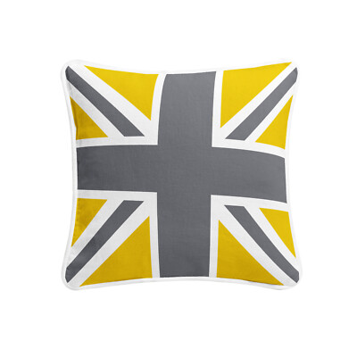 100 % Baumwolle Kissenbezüge Union Jack/Britische Flagge Design Heimsofa Dekor 18x18''