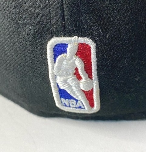San Antonio Spurs New Era 59 Fifty Black Fitted Hat Flat Brim Cap Size 7 NBA - Picture 3 of 6