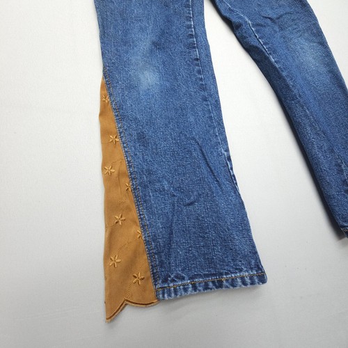 Vintage / Y2K Jordache Youth Girls Jeans Size 14 Bootcut Embroidered Hem Western - Picture 3 of 11