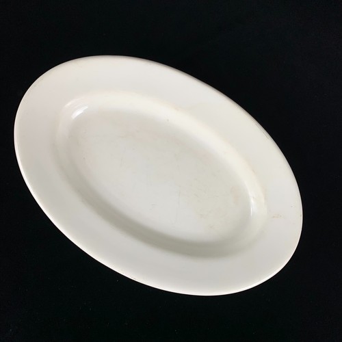 Vintage Büffel Porzellan weiß ovaler Teller Steinzeug Restaurant Geschirr 9,5 x 6,75 Zoll - Bild 9 von 9