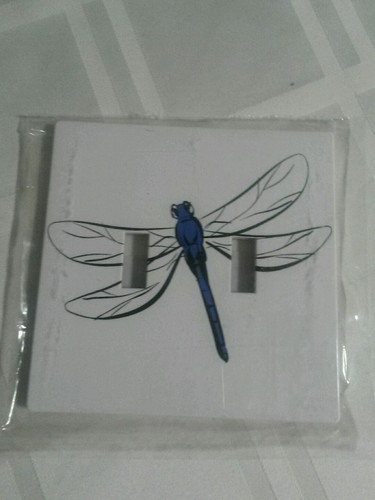 DRAGONFLY DOUBLE TOGGLE SWITCH PLATE NEW - 第 1/1 張圖片