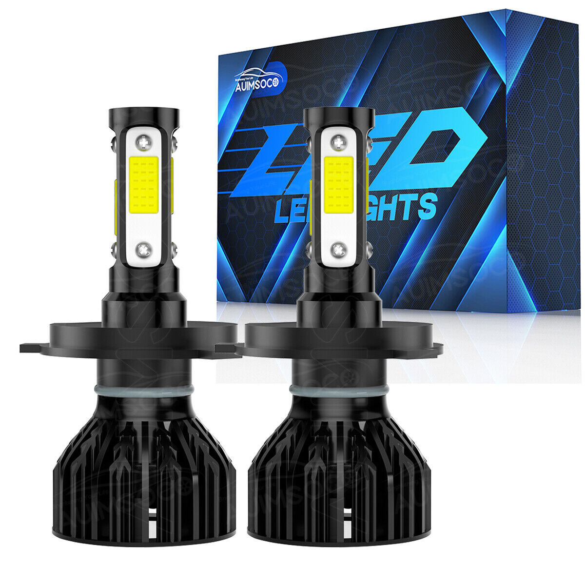 2007-2014 Toyota FJ Cruiser H4 LED Bulb Kit 6500K White Hi/Lo Beam Headlight