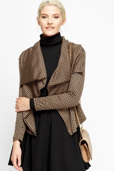 Womens houndstooth jacket deals
