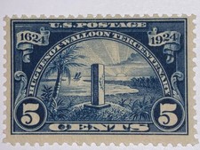 Travelstamps: 1924 US Stamps Scott #616, Mayport Monument, 5�, mint, hinged, og