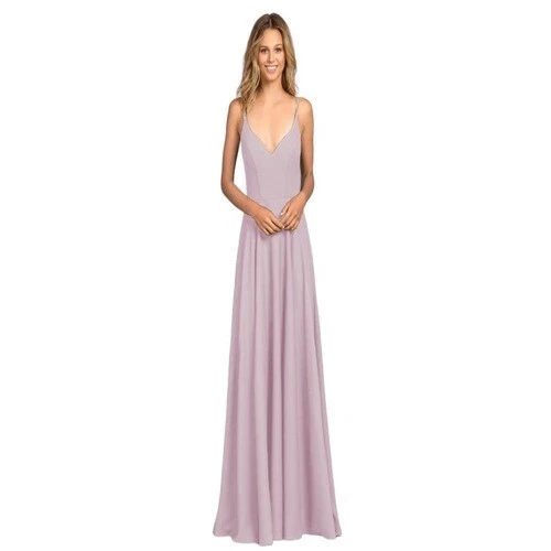Hayley Paige Occasions Formal Gown Sleeveless Bridesmaid Dress Size 12 - Picture 1 of 12