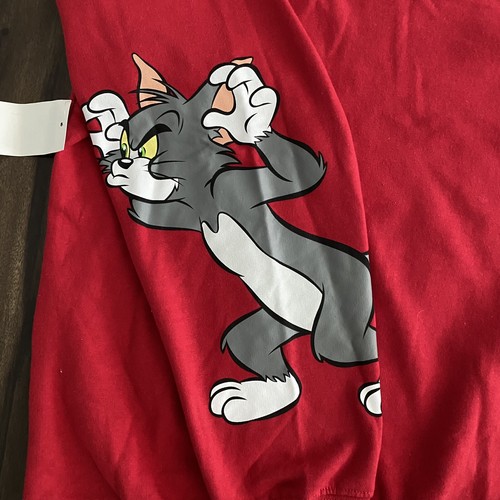Tom And Jerry Sweatshirt Youth Large Red Sweater Cartoon Character 11 To 13 - Picture 6 of 7