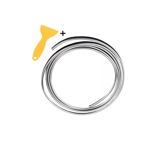 5M Car Dashboard Panel Door Gap Edge Line Insert Molding Trim Strip Decor Silver - 第 6/7 張圖片