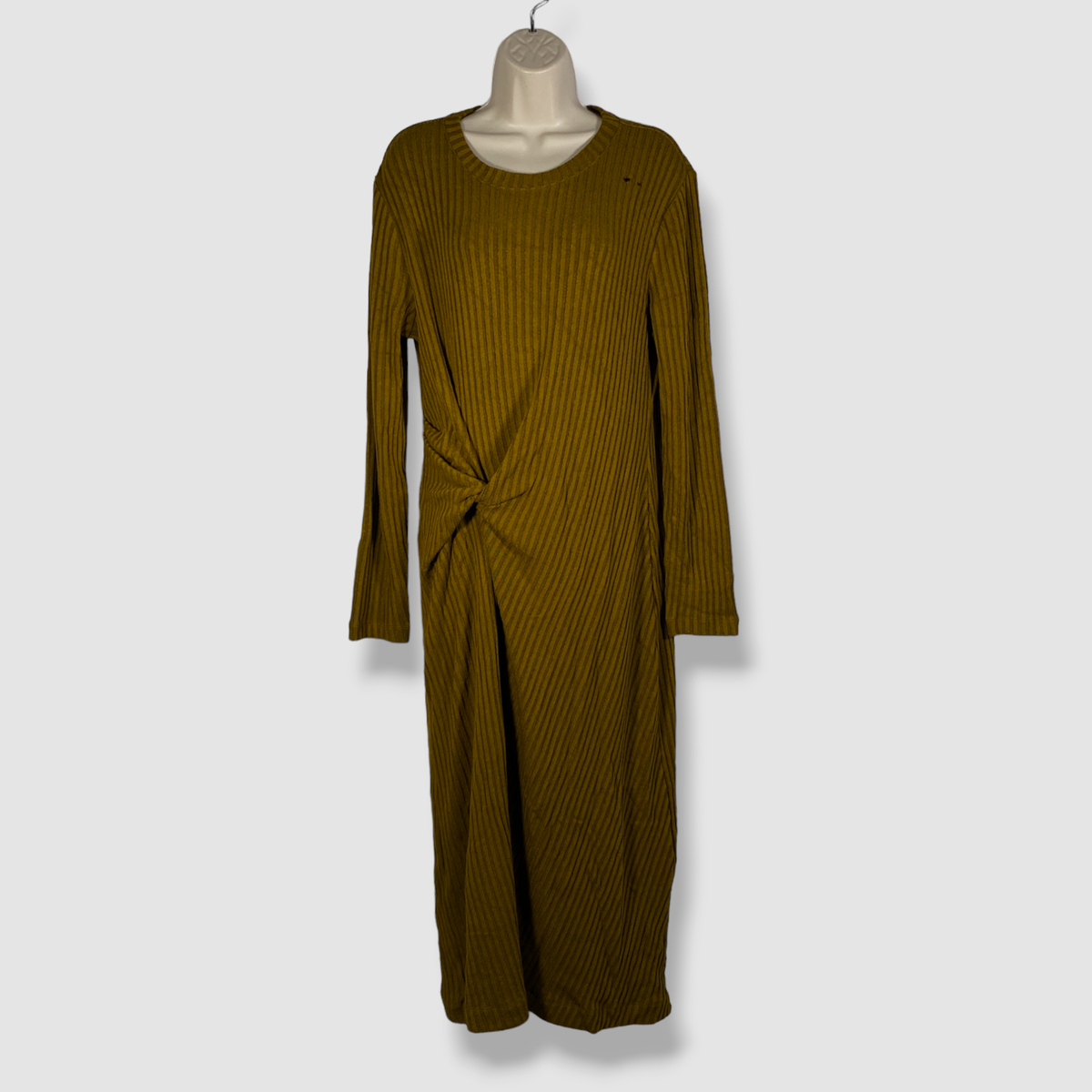 $365 Tanya Taylor Women's Yellow Ribbed Twisted Long-Sleeve Elana