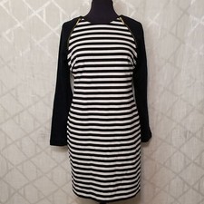 Michael Kors Dress Womens Size 8 Blue White Striped Stretch Nautical