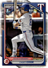2024 Bowman Draft - Casey Cook #BD-66 Rangers 1st Bowman