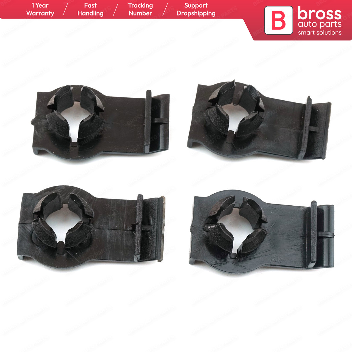 Bross Auto Parts BCF784 4 Pieces Window Repair Clips 51338254781 
