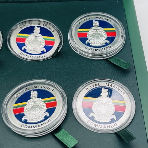 3 Commando Brigade 8 X Silver Plated Crown Size Coin / Medal Collection Set - Picture 7 of 8
