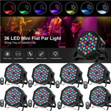 8PCS DJ Disco Party Stage Light 36LED RGB DMX Beam Lights KTV Show PAR Lighting