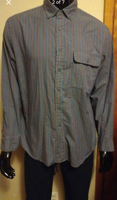 Men's Size Large Long Sleeve Biston Athletic Club Dress Shirt