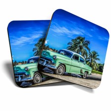 2 x Coasters - Classic American Car Vintage Awesome Home Gift #8602